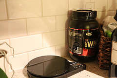 scale and protein powder